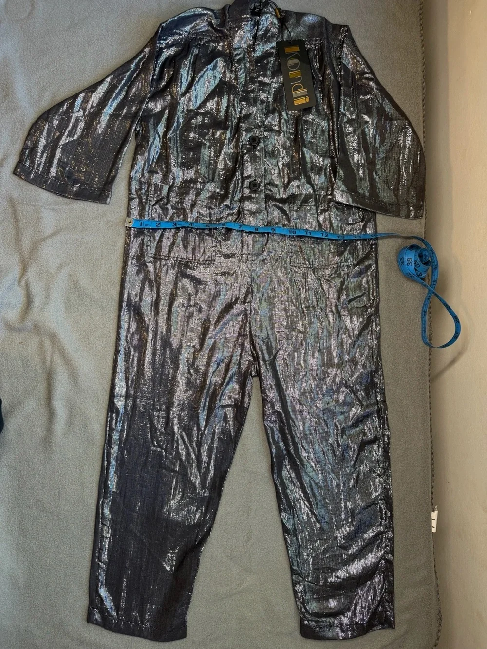 Suzi Kondi Metallic Black Kids Costume Jumpsuit size 6